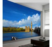 Générique 3D Papier peint panoramique londres architecture pont rivière, papier peint panoramique murale réalisme pour salon chambre chambre d'enfant - Décoration murale photo 300L x 210H cm