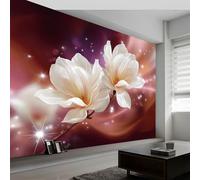 Générique 3D Papier peint panoramique magnolia tourbillon étoiles, papier peint panoramique murale style rendu 3d pour salon chambre chambre d'enfant - Décoration murale photo 500L x 280H cm