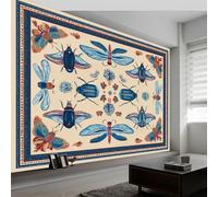 Générique 3D Papier Peint Panoramique Vintage Délicat Animaux Papillon, Papier Peint Panoramique Murale Bohème 200L x 140H cm pour Salon Chambre Chambre d'Enfant - Décoration Murale Photo