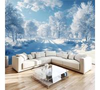 Générique 3D Papier Peint Pays Nordiques Champs De Neige Givre Paysages Panoramique intissé Murale Papier Peint xxl Fresque Murale Moderne Peinture Murale Décorative pour Salon Chambre 366x254 9yf305