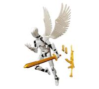 Générique 3D Printed Action Figure - Joint Movable Robot Statue | 5.4-inch Full Body Mobile Robot Playset, Durable 3D Printed Desktop Decoration and Collectible Figure for Kids, Fans