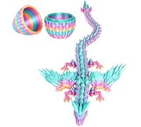 Générique 3D Printed Dragon - Figurine for Display and Collection | PLA Material with Intricate Scales Texture, Lightweight Stand Base, Decorative Home Desk Ornament for Fantasy Lovers and Collectors