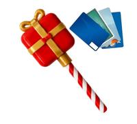 Générique 3D Printed Festive Tap to Pay Stick | Christmas Payment Wand | Contactless Payment Accessory For Party Travel Vacation Shopping Coffee Shop Restaurant Store Grocery