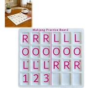 Générique 3D Printed Mahjong Solo Practice Board, Portable Tile Pattern Learning & Strategy Practice Boards, Compact Mahjong Learning Tools for Beginners & Enthusiasts