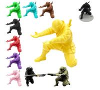 Générique 3D Printed Ninja Figurine with Dynamic Poses for Holding Pens, Perfect Decor for Office Desk, Gaming Setup, Home Office, and Anime Fan Gift, Multicolor Optionsr (Red, Ninja)