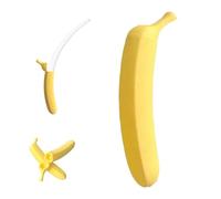 Générique 3D Printed Plastic Banana Wand,Extendable Banana Sword,Retractable Bananas Shaped Stretchable Toy,Funny Prop Sword Toys for Stress Relief Holiday Role-Playing Prop for Man Women (White)