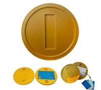 Générique 3D Printed Retro Gold Coin Card Holde,Fun Jump Game Gold Coin Credit Card Sleeve with Hidden Slot,Contactless NFC Payment Holder for Quick and Easy Transactions