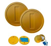 Générique 3D Printed Retro Gold Coin Card Holde,Fun Jump Game Gold Coin Credit Card Sleeve with Hidden Slot,Contactless NFC Payment Holder for Quick and Easy Transactions