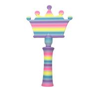 Générique 3D Printed Wand, Telescopic Contactless Card Holder Stick, Lightweight Novelty Cosplay Prop Fun Payment Tool for Raves Parties Pranks Entertainment 3D Printed Material Rainbow Candy Colors