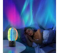 Générique 3D Rotating Aurora Night Light,360° rotating soft light aurora desk lamp,Romantic Aurora Projector,7 Colors Gradual Aurora Galaxy Projector Rotatings,USB Rechargeable,for Room Decor (1)