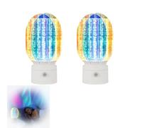 Générique 3D Rotating Aurora Night Light, Rechargeable and Dimmable 360° RGB Galaxy Projector, Multi-Color Changing Mood Lamp for Home, Office, or Romantic Ambient Decor (white,2PCS)