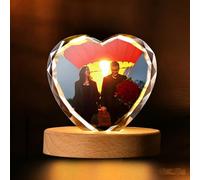 Générique 3D Sphère Cristal Cadre Photo Personnalisé - Gravure Laser de Photo à l'Intérieur - Cadeau pour Anniversaire, St-Valentin & Fête des Mères/Pères (F)