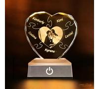 Générique 3D Sphère Cristal Cadre Photo Personnalisé - Gravure Laser de Photo à l'Intérieur - Cadeau pour Anniversaire, St-Valentin & Fête des Mères/Pères (K)