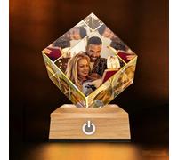 Générique 3D Sphère Cristal Cadre Photo Personnalisé - Gravure Laser de Photo à l'Intérieur - Cadeau pour Anniversaire, St-Valentin & Fête des Mères/Pères (M)