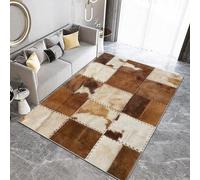 Générique 3D Tapis Tapis Patchwork en Peau De Vache Moderne Chambre Carre Antidérapant Enfant Ado Décoration Tapis, Tapis De Chaise Lavable Antidérapant 120 x 170 cm
