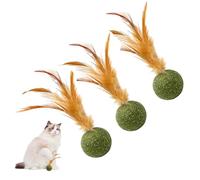 Générique 3pack A Chat Séchée, Boule De Plumes D'herb À Chat pour Chaton, À Mâcher pour Chaton en Toute Sécurité Et en Bonne Santé
