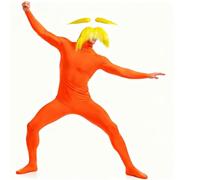 Générique 3pc Combinaison Intégrale Unisexe pour Homme Et Femme Costume d'Halloween Costume Lorax Ouvert- Avce Barbe+Sourcil Combinaison Seconde Peau Carnaval