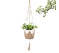 Générique 3pcs Cintres en Macramé pour Plant D'intérieur, Support De Plant À Suspendre pour Pot De Fleurs pour Décoration D'intérieur Bohème