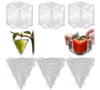 Générique 3Pcs Fruit Shaping Mold for Growing Unique, Cubic & Triangular-Shaped Fruits and Vegetable Shape Mold, Reusable Transparent Plastic Fruit Vegetable Growing Molds for Garden