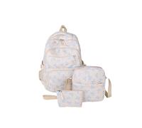 Générique 3PCS große Kapazität Rucksack für Mädchen Frauen - Mädchen ästhetische Schultaschen mit Schultertasche & Handtaschen, für Teen, College, Primar und Sekundar (C#)