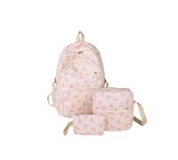 Générique 3PCS große Kapazität Rucksack für Mädchen Frauen - Mädchen ästhetische Schultaschen mit Schultertasche & Handtaschen, für Teen, College, Primar und Sekundar (A#)