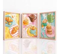 Générique 3Pcs Impression sur Toile Aquarelle Nature Morte