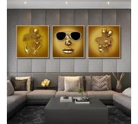 Générique 3PCS Poster abstrait Art Sculpture romantique de couple | Amoureux Sculpture, Poster d'art mural pour salon, décoration d'intérieur(50*50CM)