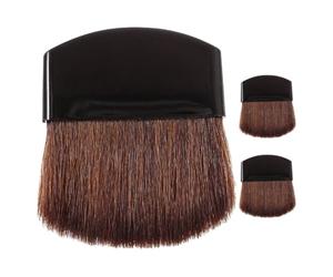 Générique 3pièces Lot de Pinceaux Mini Demi-ronds pour Visage Brosses Blush Douces et Denses pour Poudre et Fond de Teint Liquide Outils Cosmétiques Polyvalents pour Femmes