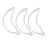 Générique 3pièces Moule à Pâtisserie Inox Forme Banane Biscuits DIY Moule Gâteau Chocolat Cupcake Accessoires Pâtisserie Antiadhésifs