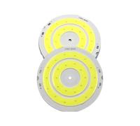 Générique 3V 4V Round COB LED Bulb 3.7V Lamp for DIY Work Lights House Decor Lighting 50mm Diameter Circular Chip Cold White(Red light)