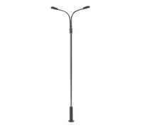 Générique 3V modèle lampadaire Chemin de Fer Chemin de Fer scène Paysage Poste Lumineux LED Paysage Disposition Deux têtes Lampes 3V Paysage modélisation lumière Lampe Base Kit Fournitures bâtiment