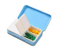 Générique 4-Compartment Pill Box, Personal Pill Organizer, 3.74x2.17x0.98 inches Moisture Proof Supplement Box with Secure Lid, Medicine Holder with Compact Design, Small Pills Organizer for Pock