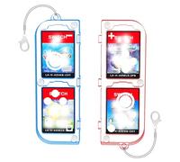 Générique 4 en 1 Porte-Cartes pour Switch, étui de Protection pour Cartes de Jeu, Housse d'organisation Portable pour Cartouches, boîte de Jeu, Accessoire de Jeu (Transparent Bleu Rouge)