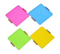 Générique 4 Ensembles Geoboard Plastique Élastiques Outil Pédagogique Montessori pour Apprentissage des Formes Mathématiques et Activités Stem pour Garçon Fille