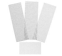 Générique 4 Feuilles Stickers Perles Autocollantes pour Visage et Ongles Décorations Adhésives Multitailles pour Maquillage Cosplay DIY et Embellissement Téléphone