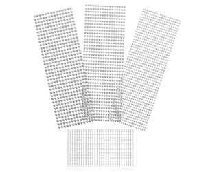 Générique 4 Feuilles Stickers Perles Autocollantes pour Visage et Ongles Décorations Adhésives Multitailles pour Maquillage Cosplay DIY et Embellissement Téléphone