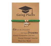 Générique 4 Homme Bracelet En Bijoux chapeau de docteur, bracelet de bénédiction pour la saison des diplômes Messages Choix Petite Bracelets Bijoux (Green, A)