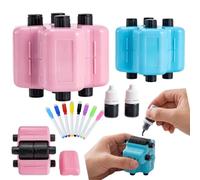 Générique 4 in 1 Math Roller Stamp Set, Math Roller Stamp for Addition, Subtraction, Multiplication, Reusable Digital Stamps with Ink, Math Tool for Kids (2 Roses,)