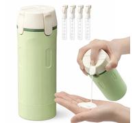Générique 4-in-1 Travel Dispenser Bottle, Refillable Leakproof Travel Bottles for Toiletries Shampoo, Body Wash and Conditioner (Green)