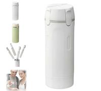 Générique 4 in 1 Travel Dispenser with Scale & Label, Clear Portable Dispenser Bottles, Multipurpose Travel Toiletry Containers, Travel Toiletries Bottle Set for Gym Bag Weekends Away (White)