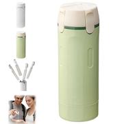 Générique 4 in 1 Travel Dispenser with Scale & Label, Clear Portable Dispenser Bottles, Multipurpose Travel Toiletry Containers, Travel Toiletries Bottle Set for Gym Bag Weekends Away (Green)