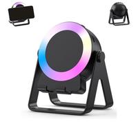 Générique 4 in 1 Wireless Induction Audio Bluetooth Speaker, 2025 Upgraded Colorful RGB 5.3 Bluetooth Speaker Wireless Phone Holder Stand, Induction Speakers, for iPhone & Android (1 Pc)