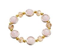 Générique 4 Message Anneaux Gradient Ice Crack Colored Glaze Bracelet String For Everyday Wear As A For Girls' Classmates And Friends Bracelet Homme Anneaux (E, One Size)