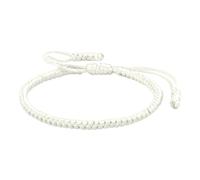 Générique 4 Messages Bracelet En Bijoux Adjustable Woven Rope Knot Bracelets For Mens Womens En Élastique Homme Ensembles Bracelet (White, One Size)
