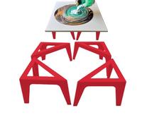 Générique 4 Pack Canvas Risers For Painting - Triangular Paint Stands For Acrylic Pouring | Non-Stick Canvas Elevators For Artists & Students | Fluid Art Support Feet For Studio & Home