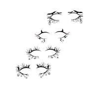 Générique 4 Paires Autocollants Eye-liner Halloween Autocollants Maquillage Yeux Autoadhésifs Décoratifs pour Fête Déguisement Accessoires Halloween Femme