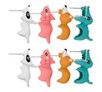 Générique 4 Paires de Boucles D'oreilles Animaux Pendantes pour Femmes et Adolescentes, Pâte Polymère Colorée, Légères, Bijoux Fantaisie Confortables