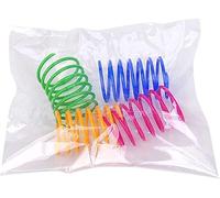 Générique 4 pcs Plastique Ressort Chat Jouet Coloré Bobine Spirale Ressorts Pet Action Large Durable Interactive Jouet Pet Accessoire, Multicolore