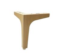 Générique 4 Pièces 15/17 Cm Chêne Blanc À Grain De Bois | Pieds en bois élégants for canapé, chaise d'armoire