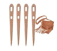 Générique 4 Pièces Aiguilles À Tricoter À Gros Chas, Aiguilles À Tisser pour Métie À Tisser, Bâton De Métier À Tisser en Bois Fourchette À Tricoter Aiguille À Œil Tapisserie Outil De Métier À Tisser